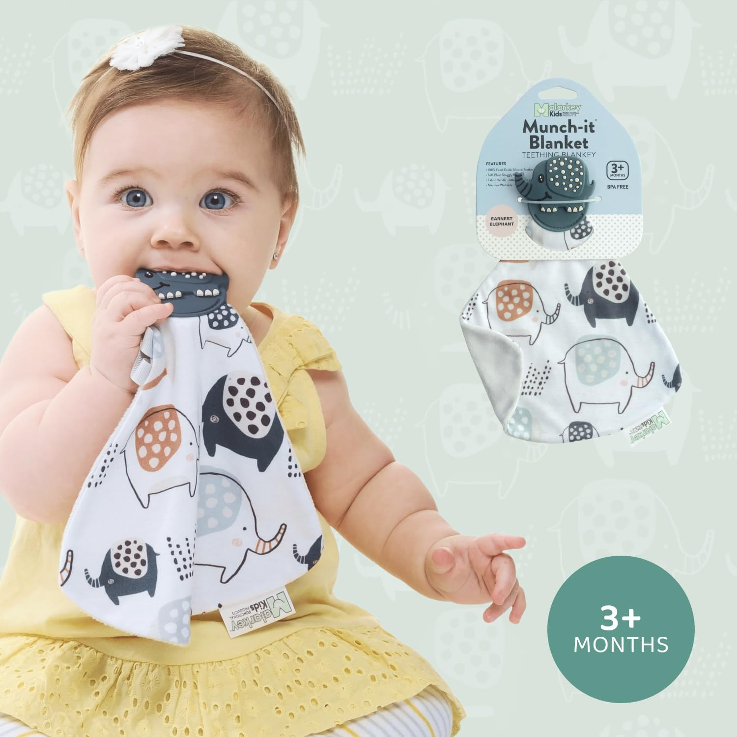 Malarkey Kids Munch-It Blanket Earnest Elephant image number 4