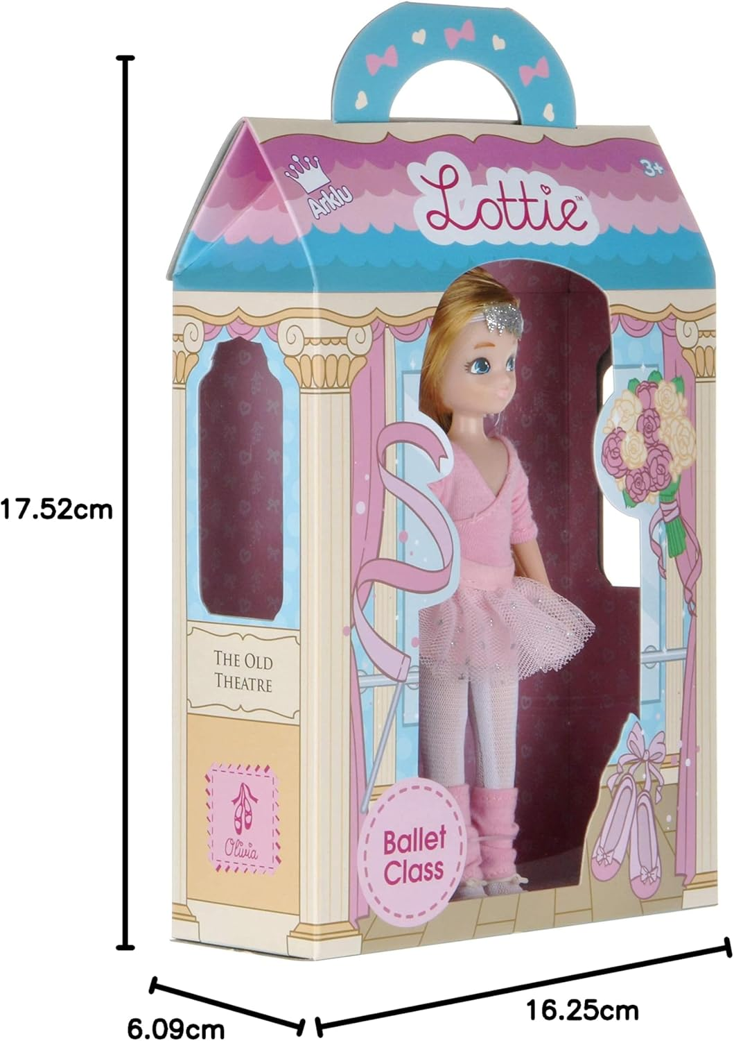 LOTTIE Ballet Class Doll &ndash; 7.5'' Ballerina Doll for Kids Age 3+ with Blonde Hair, Pink Tutu, Wraparound Cardigan, Ballet Shoes, Headband & Leg Warmers &ndash; Dance-Themed Doll Playset image number 5