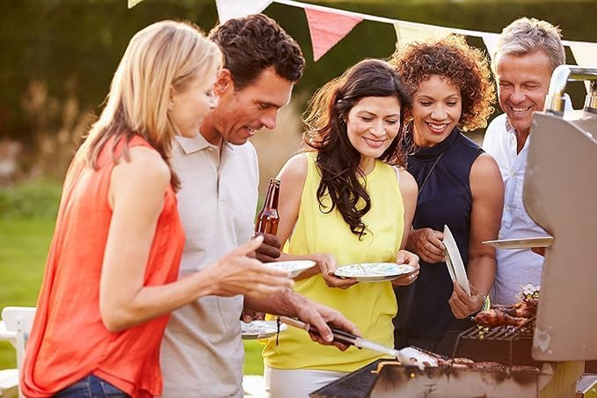 24Pcs Grilled Skewer,Metal Skewers for Grilling,Kabob Skewers,Flat BBQ Barbecue Skewer,Grilling Skewers Set,Reusable BBQ 14" Skewers image number 3