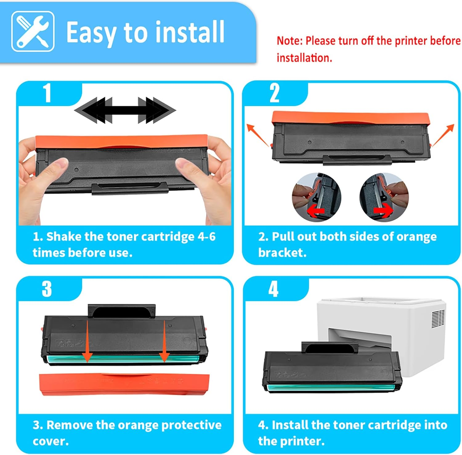 PB-211 PB211 PB211E PB-211EV PB211EV Compatible Toner Cartridge 1600 Pages for P2502W P2500W P2207 M6550 M6500NW M6550NW M6600 M6600NW M6602NW M6552 M6552NW M6602N Printers (Black,1-Pack) image number 3