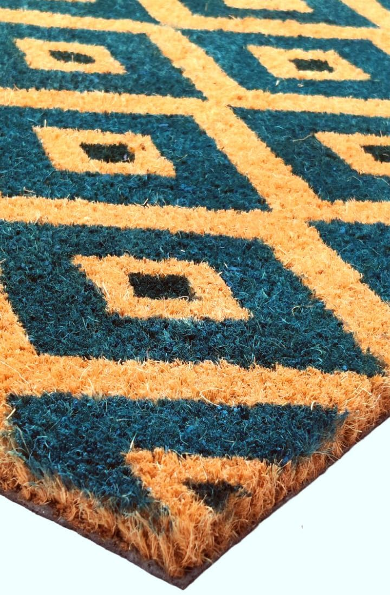 PVC Backed Coir Doormat for Indoor and Outdoor Use with PVC Backing Kimberley Blue (60X90 Cm) image number 4