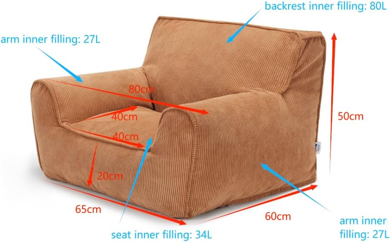 Kinda Kids Beanbag Chair-Pale Sage