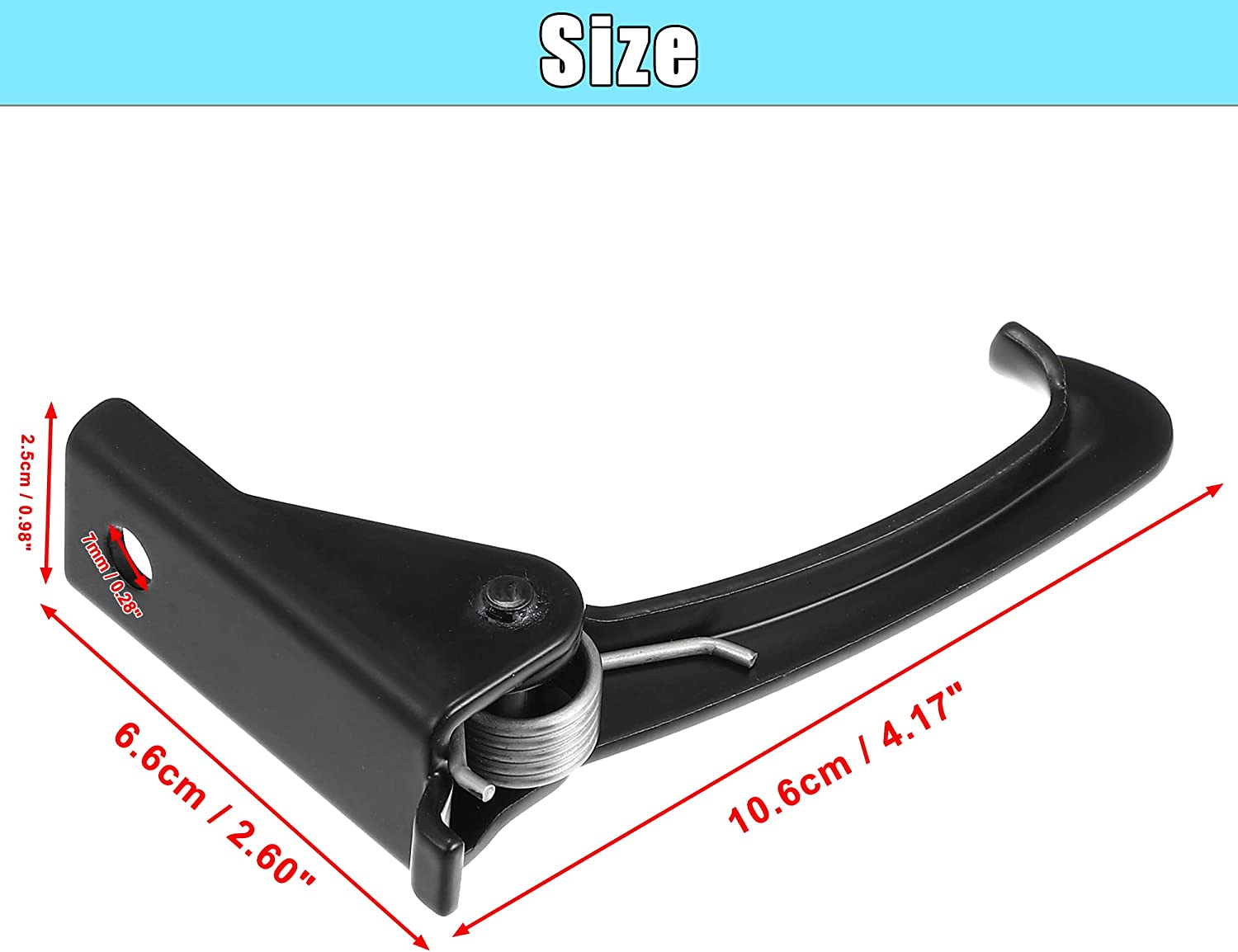 X AUTOHAUX Hood Safety Catch Latch Front Hood Safety Lock Hook 55395654AA for Jeep Wrangler 2007-2017 3.6L 3.8L for Jeep Wrangler JK 2018 3.6L image number 5