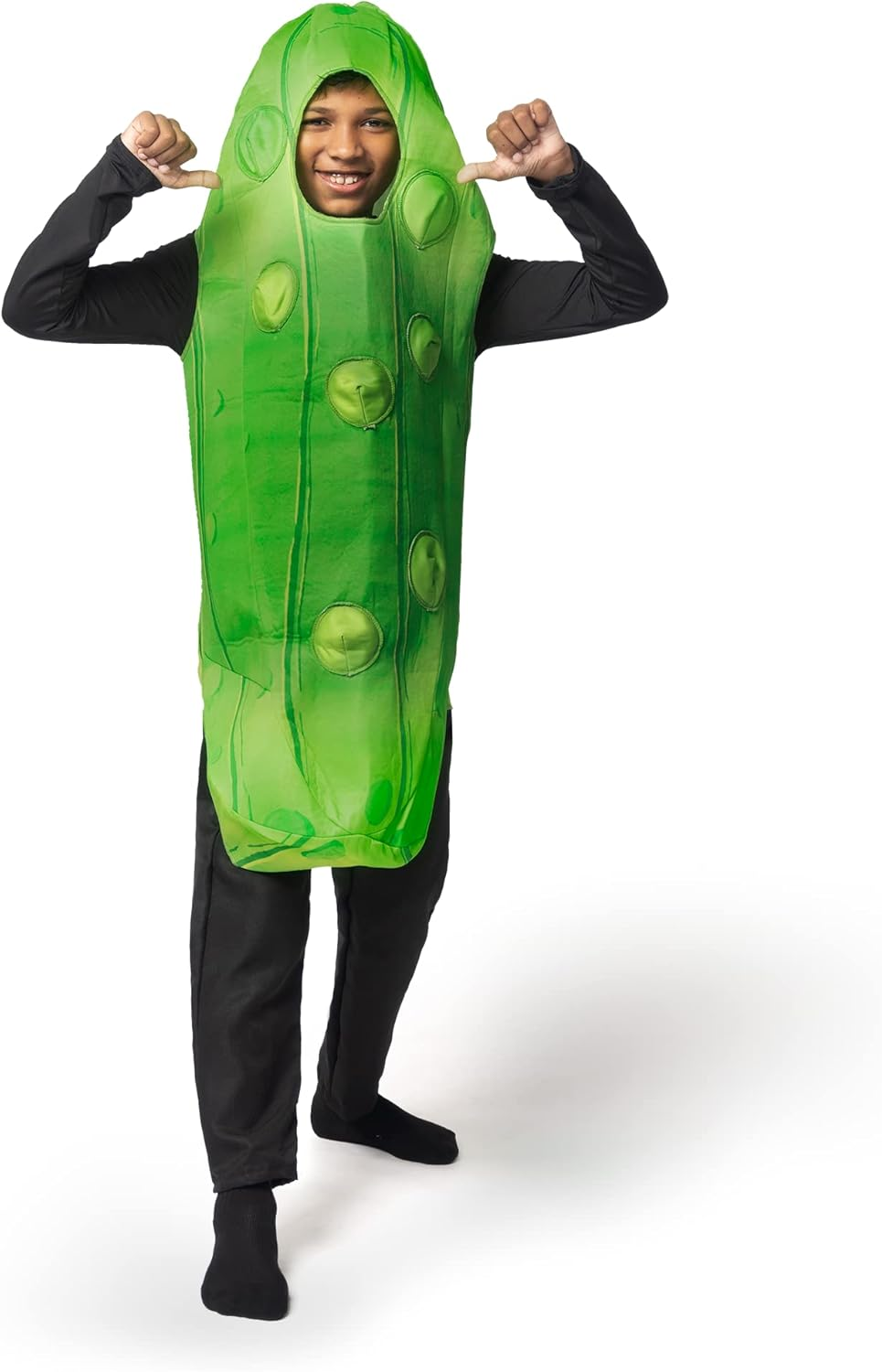 Spooktacular Creations Pickle Costume Kids, Food Themed Fruit Jumpsuit for Child Teens Halloween Dress up Cosplay Party