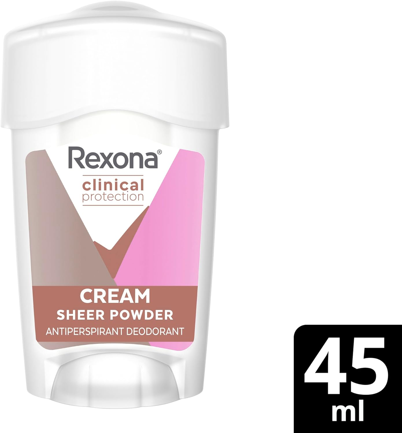 Rexona Women Clinical Antiperspirant Cream Stick Deodorant Sheer Powder, 45Ml, 96 Hour Protection image number 6