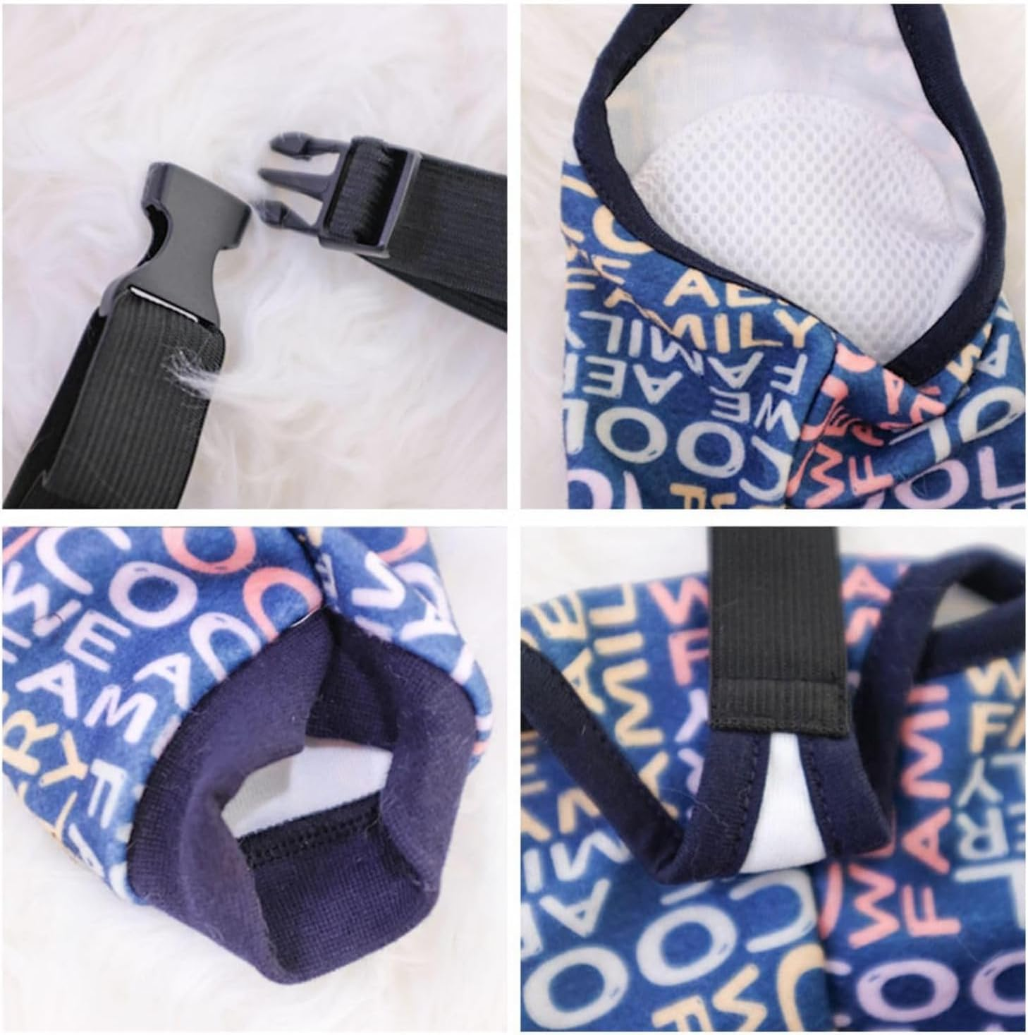 Dog Elbow Protector, Dog Leg Recovery Sleeve for Prevent Licking Wound, Joint Sleeves with Mesh Pad for Medium Large Dogs Thickened Letters (Blue, L) image number 2