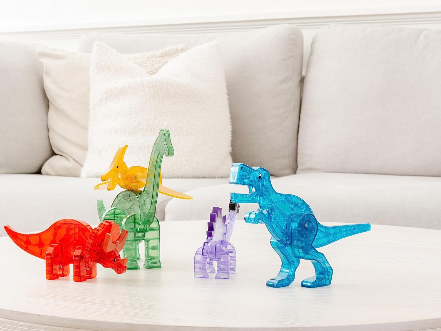 Magna‑Tiles Dinos Magnetic Construction Toy Set &ndash; 5-Piece Magnetic Dinosaur Tiles &ndash; Creative STEM Building Play for Kids, Compatible with Other Magna-Tiles, Ages 3+ image number 4
