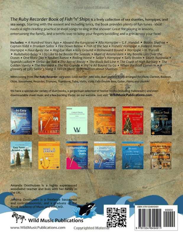 The Ruby Recorder Book of Fish 'N' Ships: Shanties, Hornpipes, and Sea Songs. 38 Fun Sea-Themed Pieces Arranged Especially for Descant (Soprano) ... of Grade 1-4 Standard. All in Easy Keys. image number 1