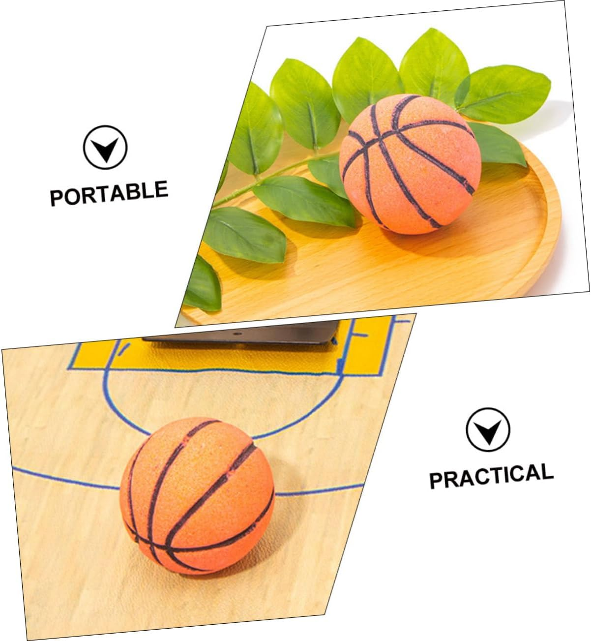 3Pcs Essential Oil Bubble Bath Salt Balls Basketball Shape Bath Balls for Boys and Girls Adults