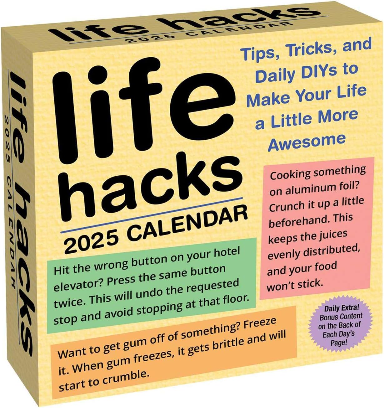 Life Hacks 2025 Day-To-Day Calendar image number 2