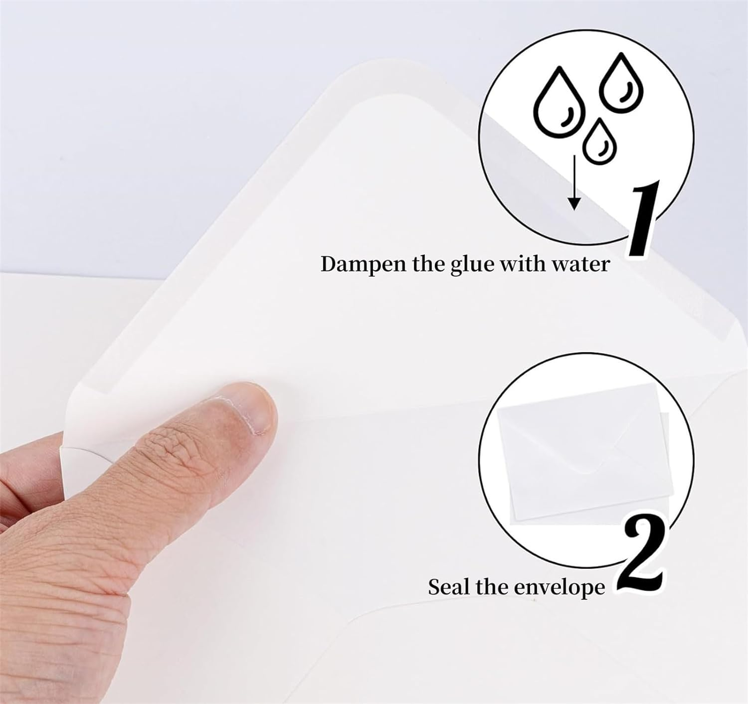 50 Pack Blank Cards and Envelopes Set, 16 * 11CM White Envelopes & 15 * 10CM Folded Cards for Homemade Cards, DIY Greeting Cards, Invitation, Birthday image number 1