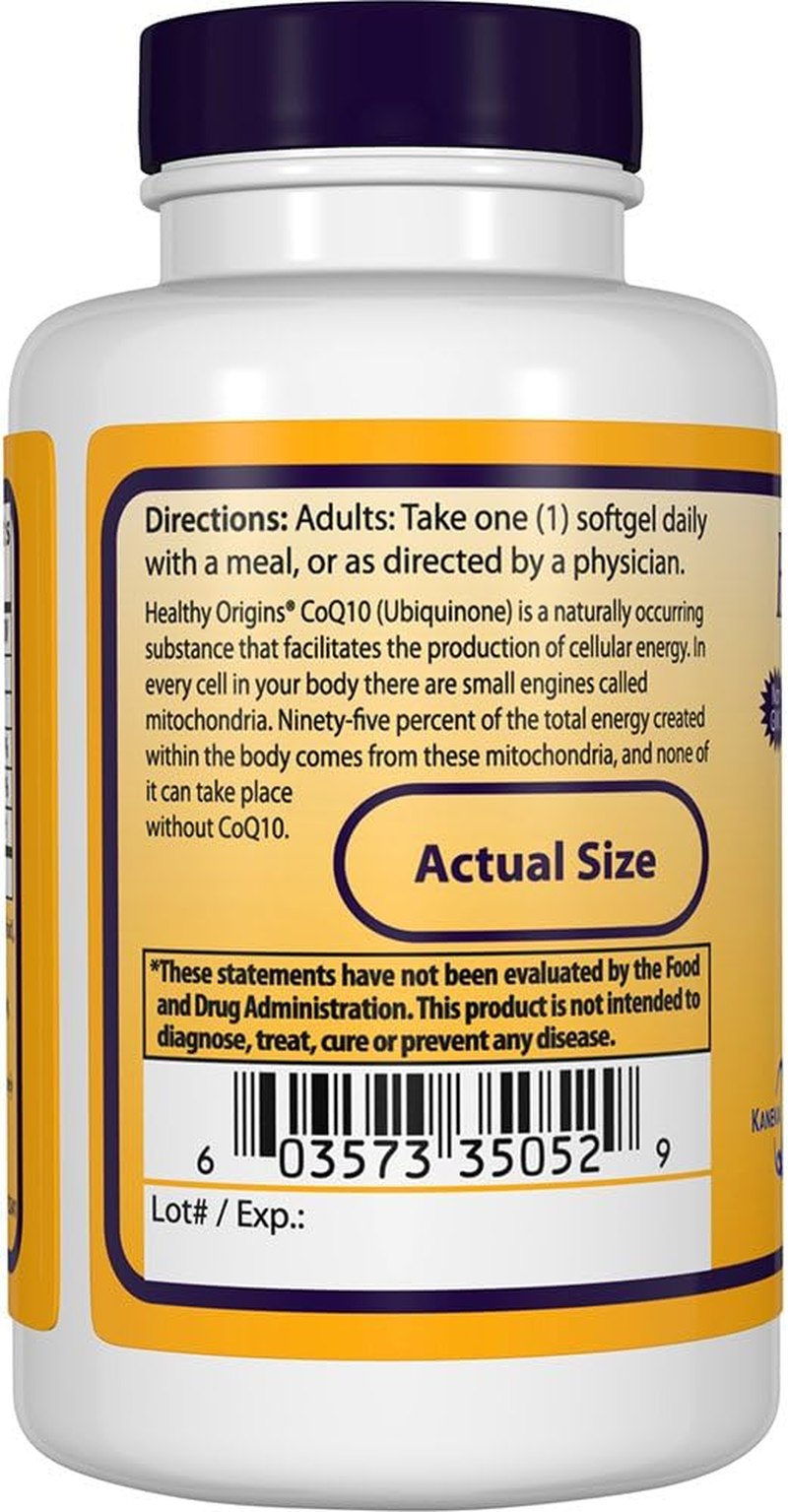 Healthy Origins - Coq10 600 Mg, 30 Softgels image number 4
