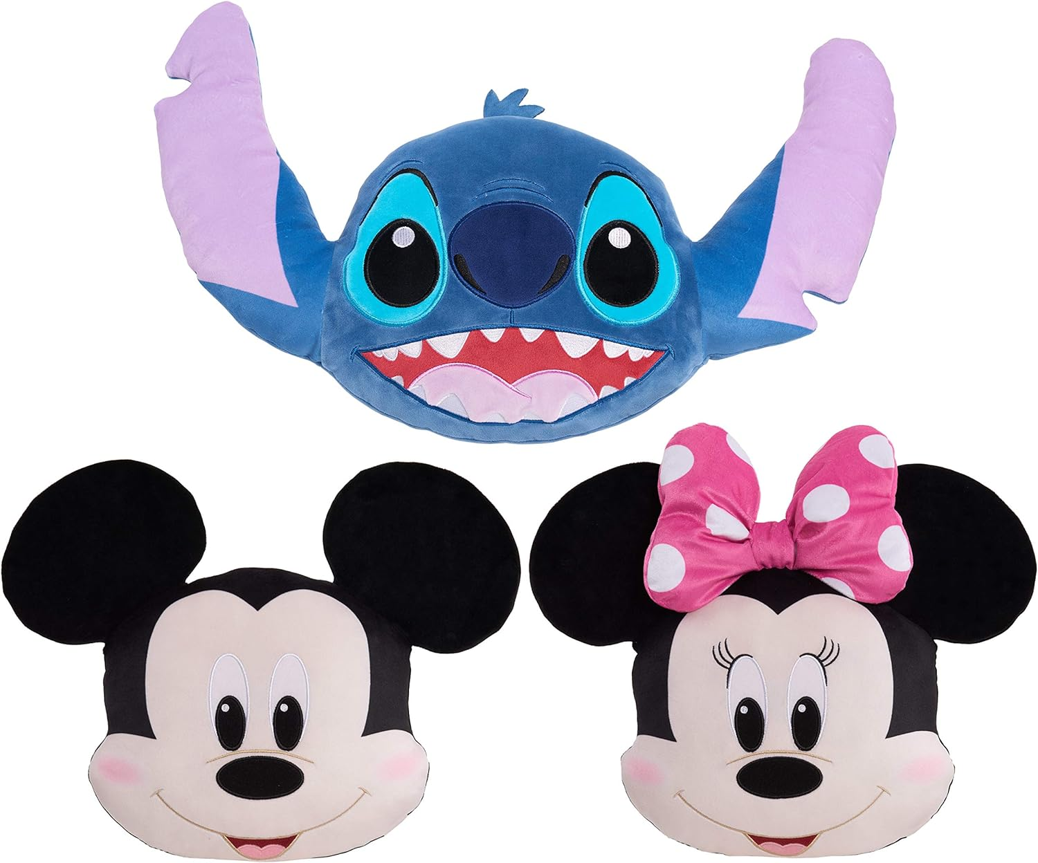 Disney Classics Character Heads, Mickey Mouse, 13-Inch Plush, Soft Pillow Buddy Toy for Kids