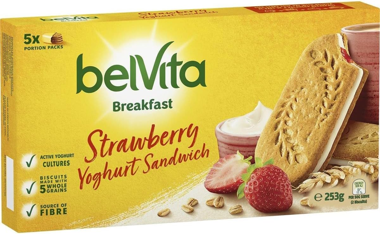 Belvita Breakfast Strawberry Yoghurt Sandwich Biscuits 253 G image number 6