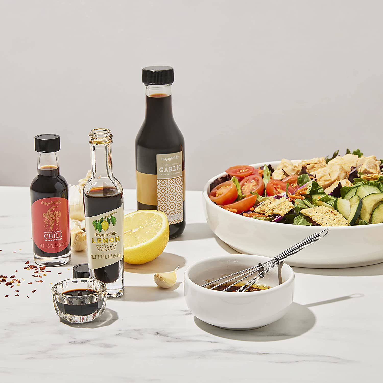 Thoughtfully Gourmet, Balsamic Vinegar Gift Set, Flavours Include Fig, Chili, Garlic and More, IGP Certified, Crafted in Modena, Italy, Halal Certified, Pack of 6 image number 6