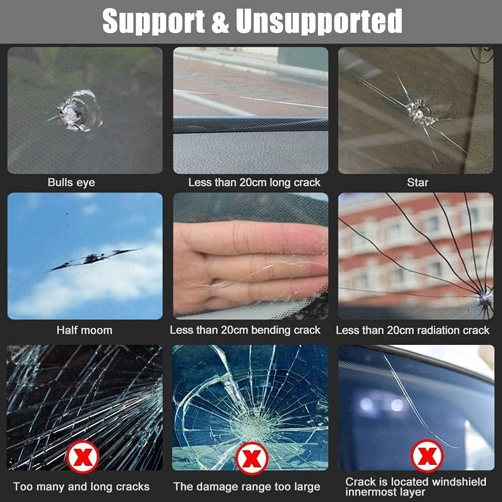 Windshield Repair Kit - Professional Windscreen Windshield Repair Tool Set, Quick Fix DIY Car Auto Kit Window Glass Scratch Repair Kits for Cracks/Scratch/Chips/Nicks/Half-Moon image number 4