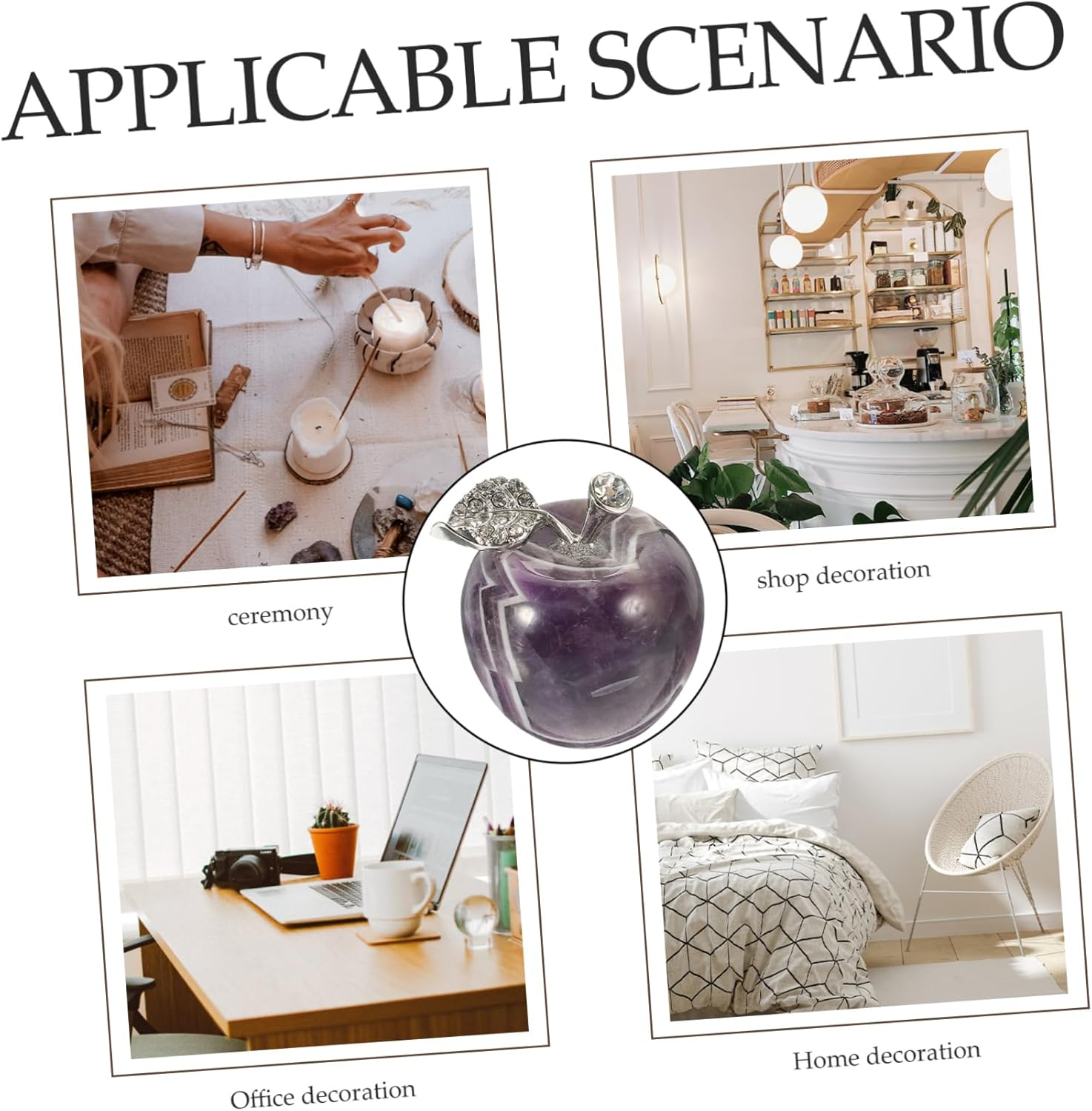 Crystal Fruit Ornament for Home Decor Desktop Adornment Crafted from Natural Stone for Christmas Table Decorations and Centerpieces image number 6