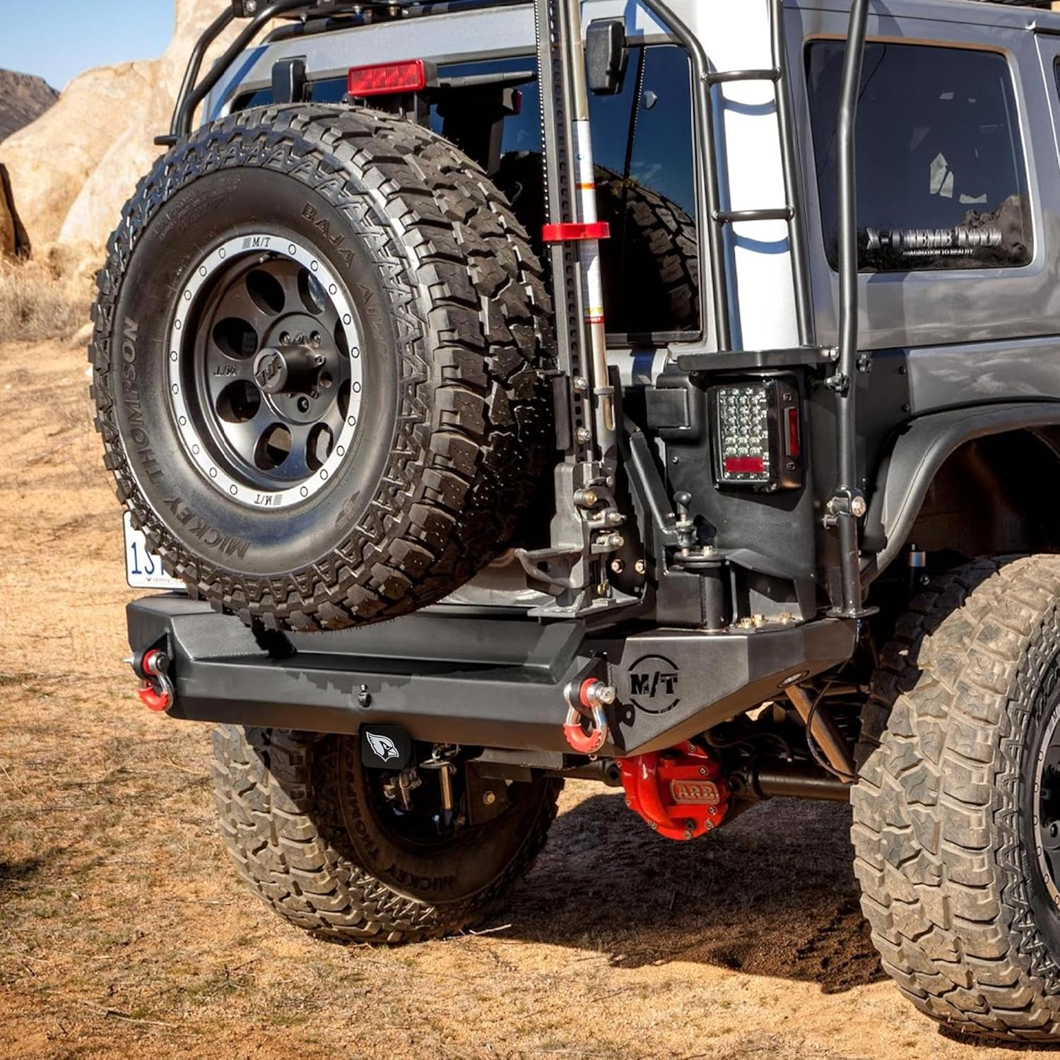 FANMATS 21486 Arizona Cardinals Black Metal Hitch Cover with Metal Chrome 3D Emblem - Arizona Cardinals, Black image number 7