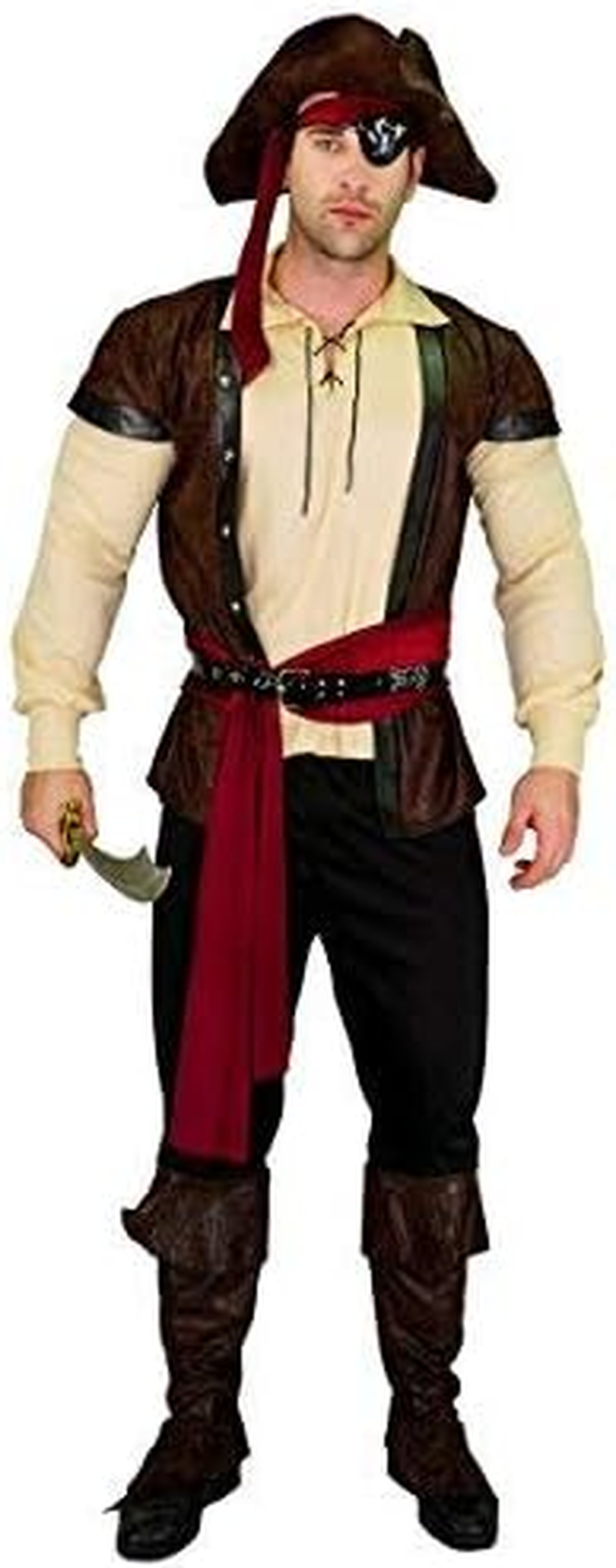Adult Man'S Rustic Pirate Captain Costume image number 2