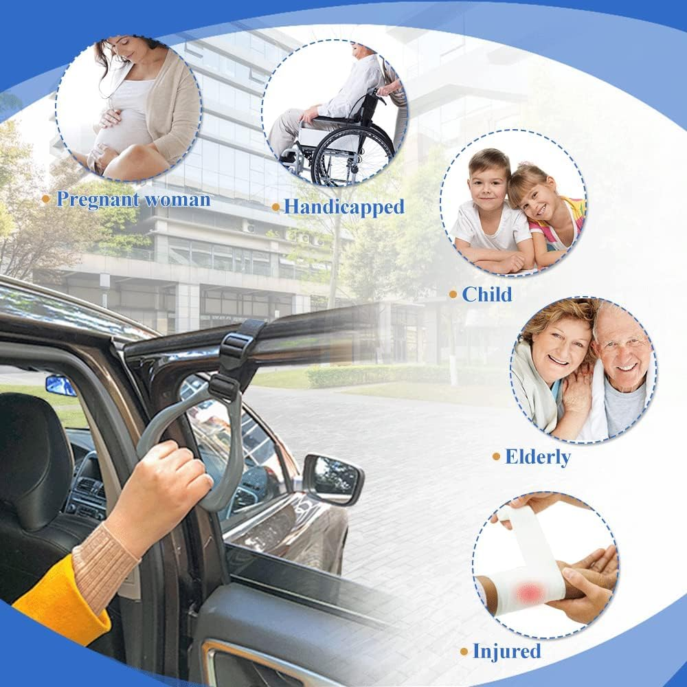Car Handle Assist for Elderly Secure Portable Car Cane Door Automotive Standing Aid Handicap Transfer Auto Helper Handgrab Disabled Vehicle Assistant Support Adjustable Headrest Handles