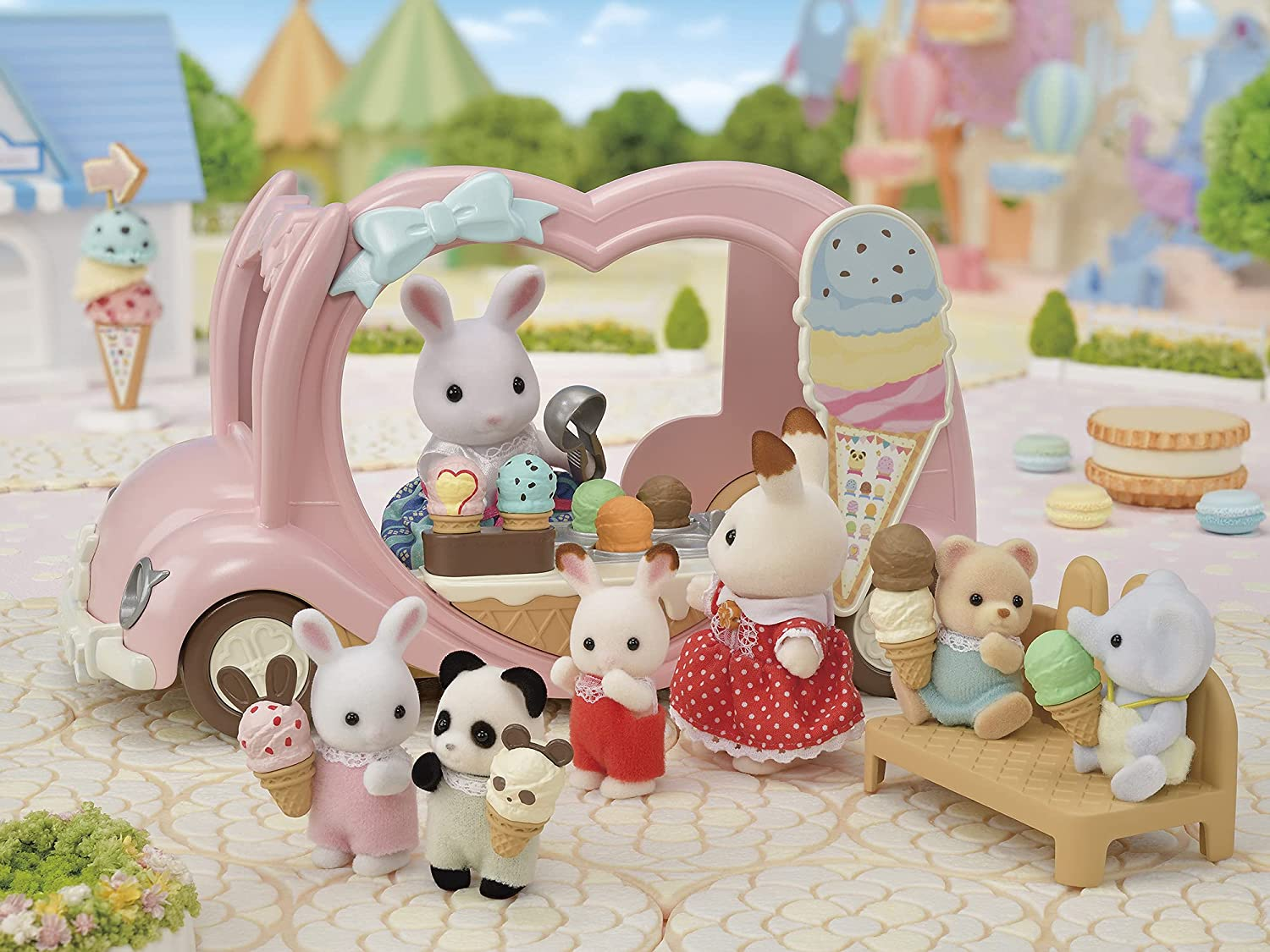 Sylvanian Families Ice Cream Van Playset &ndash; Collectible Figures & Accessories for Kids Role Play, Ages 3+ image number 1