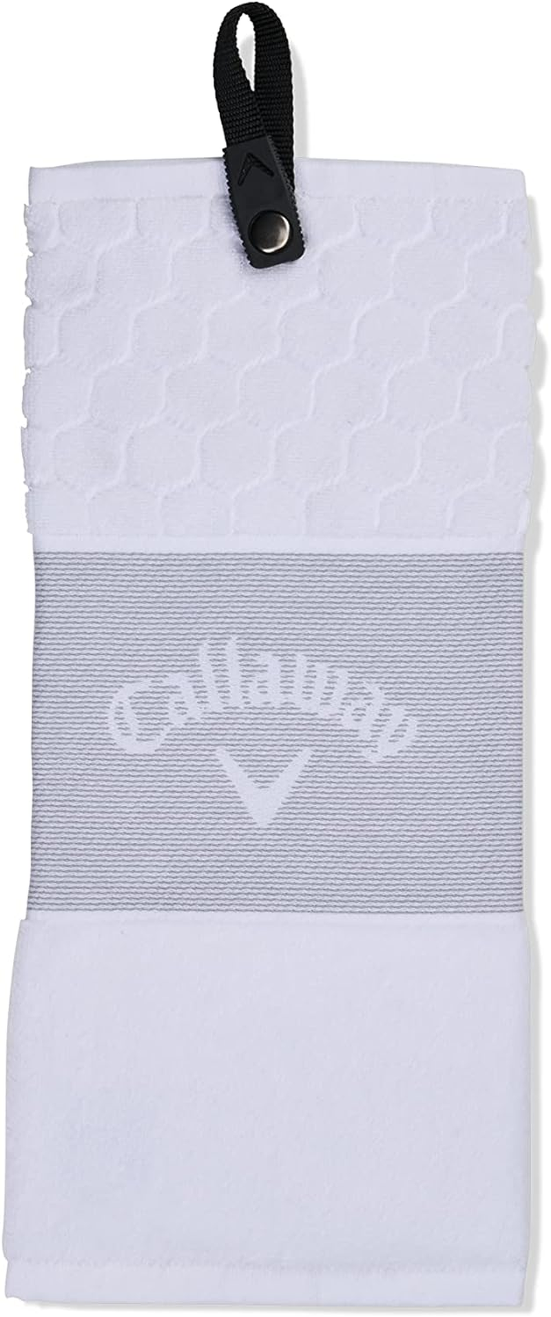 Callaway 2023 Golf Trifold Towel, Silver - Mauve/White image number 1