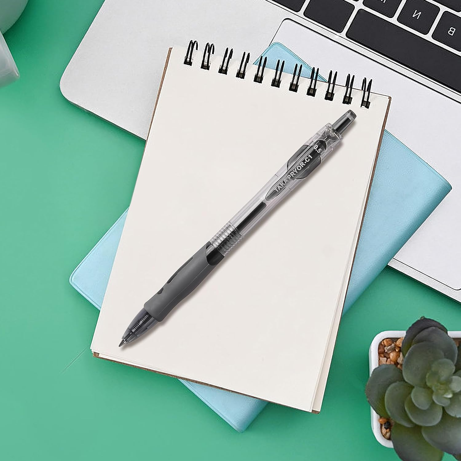 5 Pcs 0.5Mm Black Ink Pens ，Retractable Quick Dry Gel Ink Pen，Fine Point Smooth Writing Pens, High-End Series Pens for Journaling Note Taking, Cute Office School Supplies Gifts for Women Men image number 4