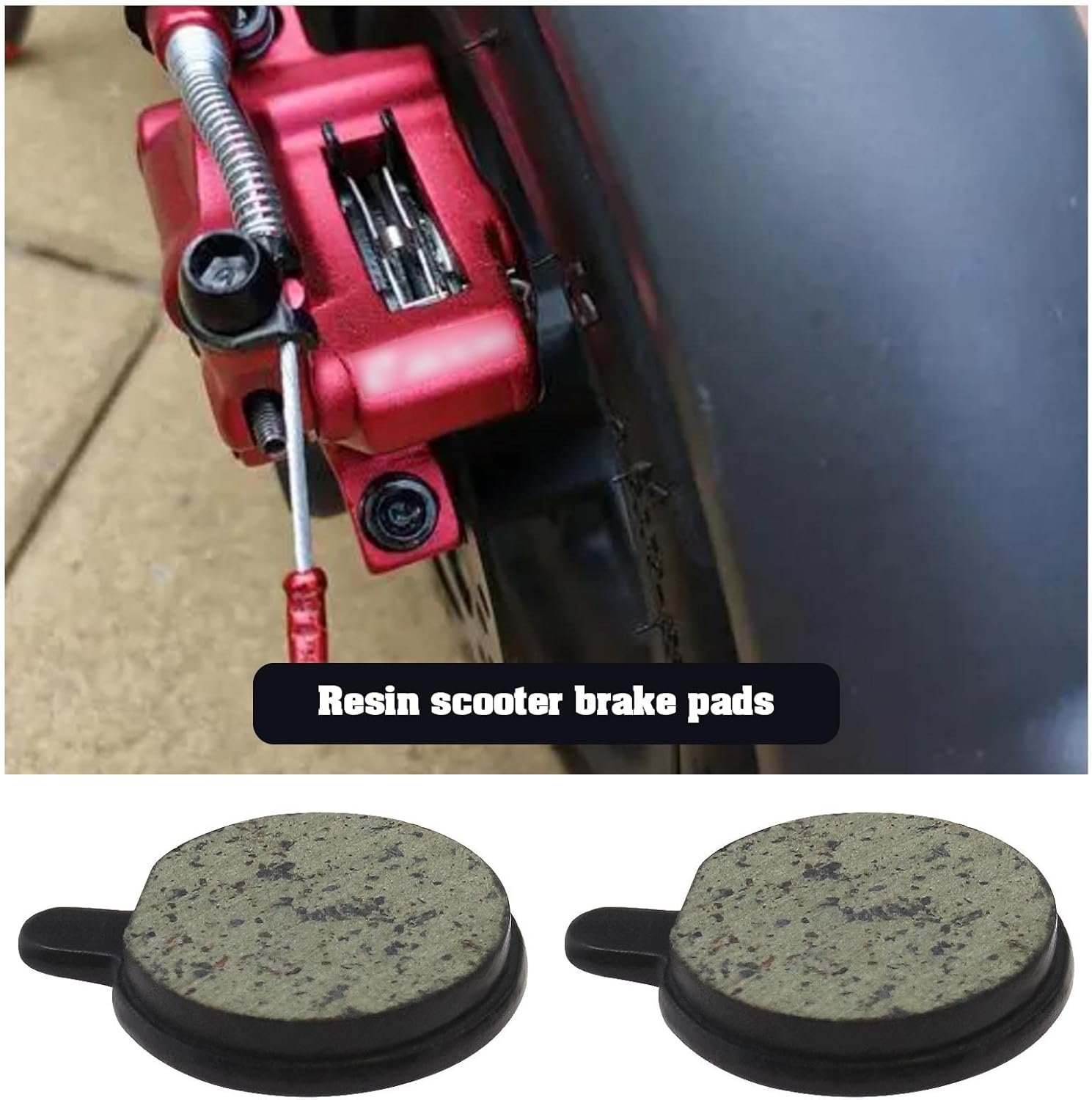 Emagtech 2 Pairs Brake Pads Compatible with Xiaomi M365 Pro/Pro 2 Electric Scooter Equipment Spare Parts Replacement Accessories 23X18.5X4Mm image number 5