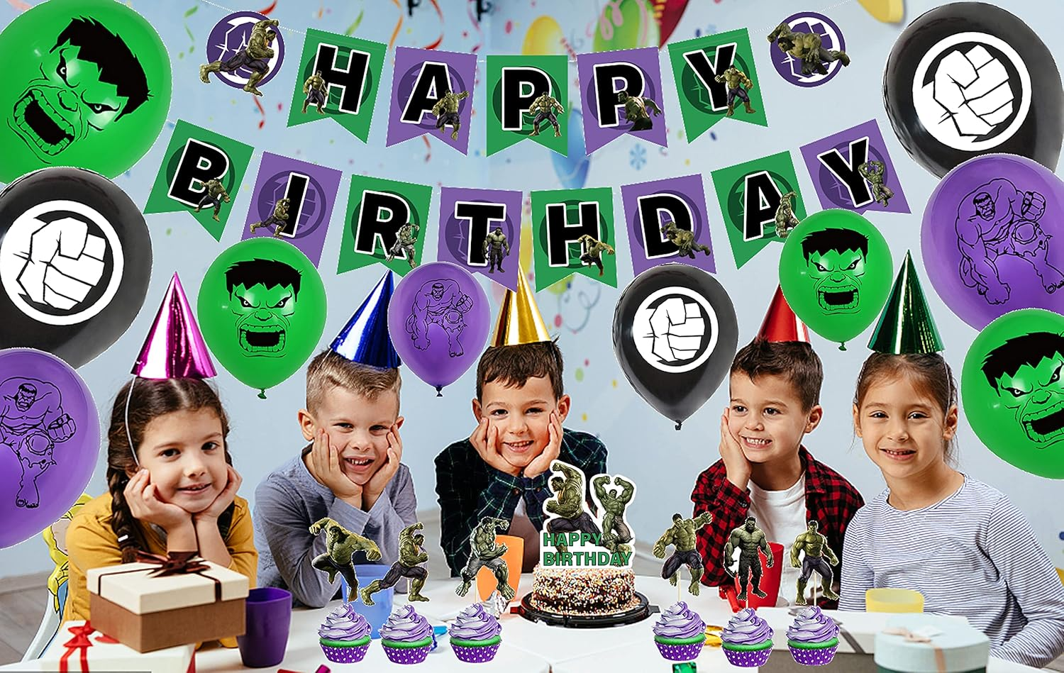 Party Supplies Hulk Cake Topper Hulk Birthday Decorations Hulk Balloons Hulk Birthday Cake Decorations Hulk Birthday Banner Hulk Party Decorations image number 2