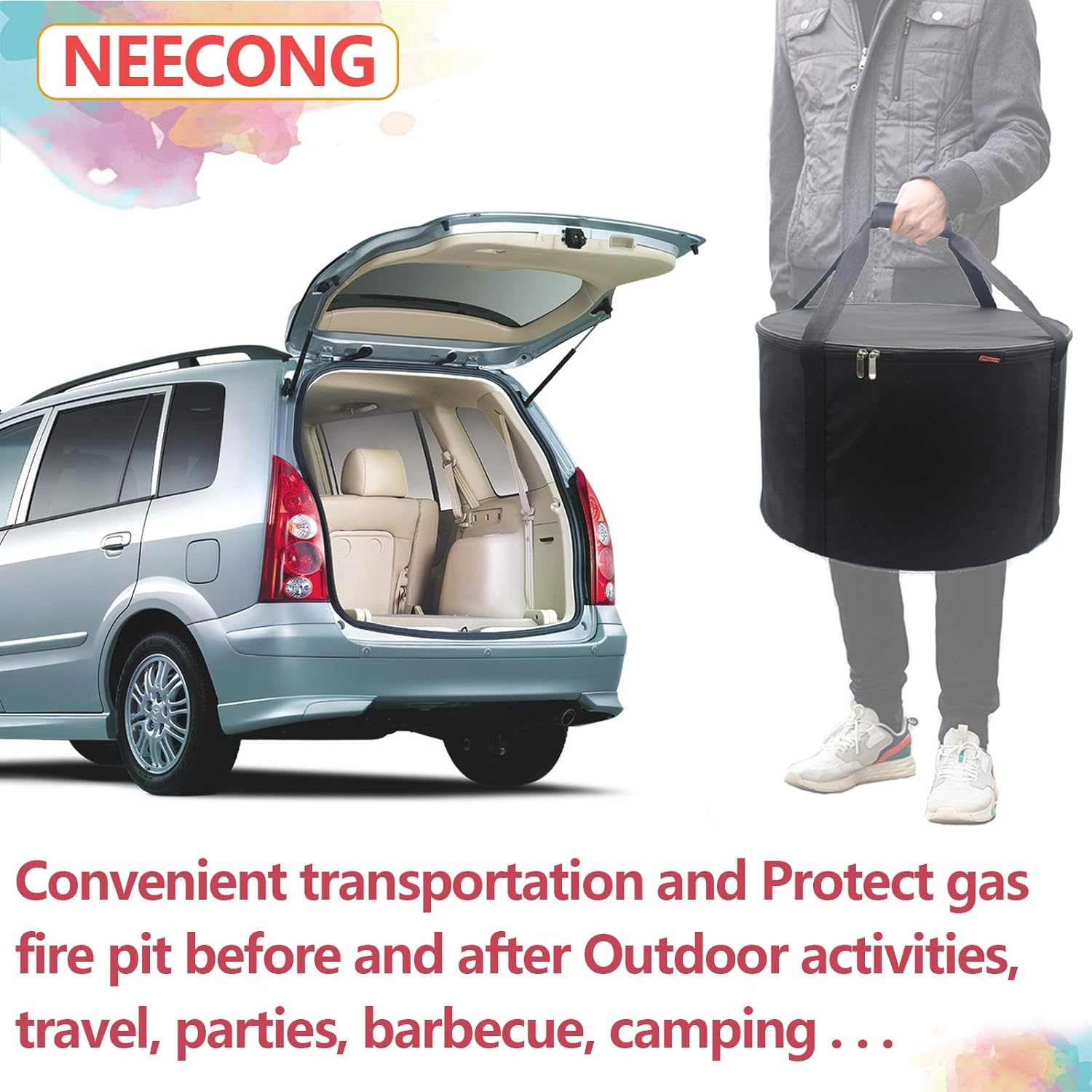 Fire Pit Bag Compatible with Outland Firebowl Model 893 870 823, Diameter 19-Inch Carrying Case for Propane Gas Fire Pit(Bag Only) image number 3