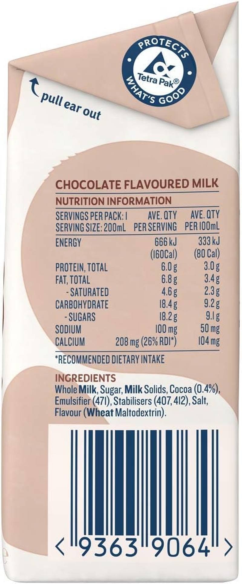 Devondale Moo Chocolate UHT Milk, 6X200Ml