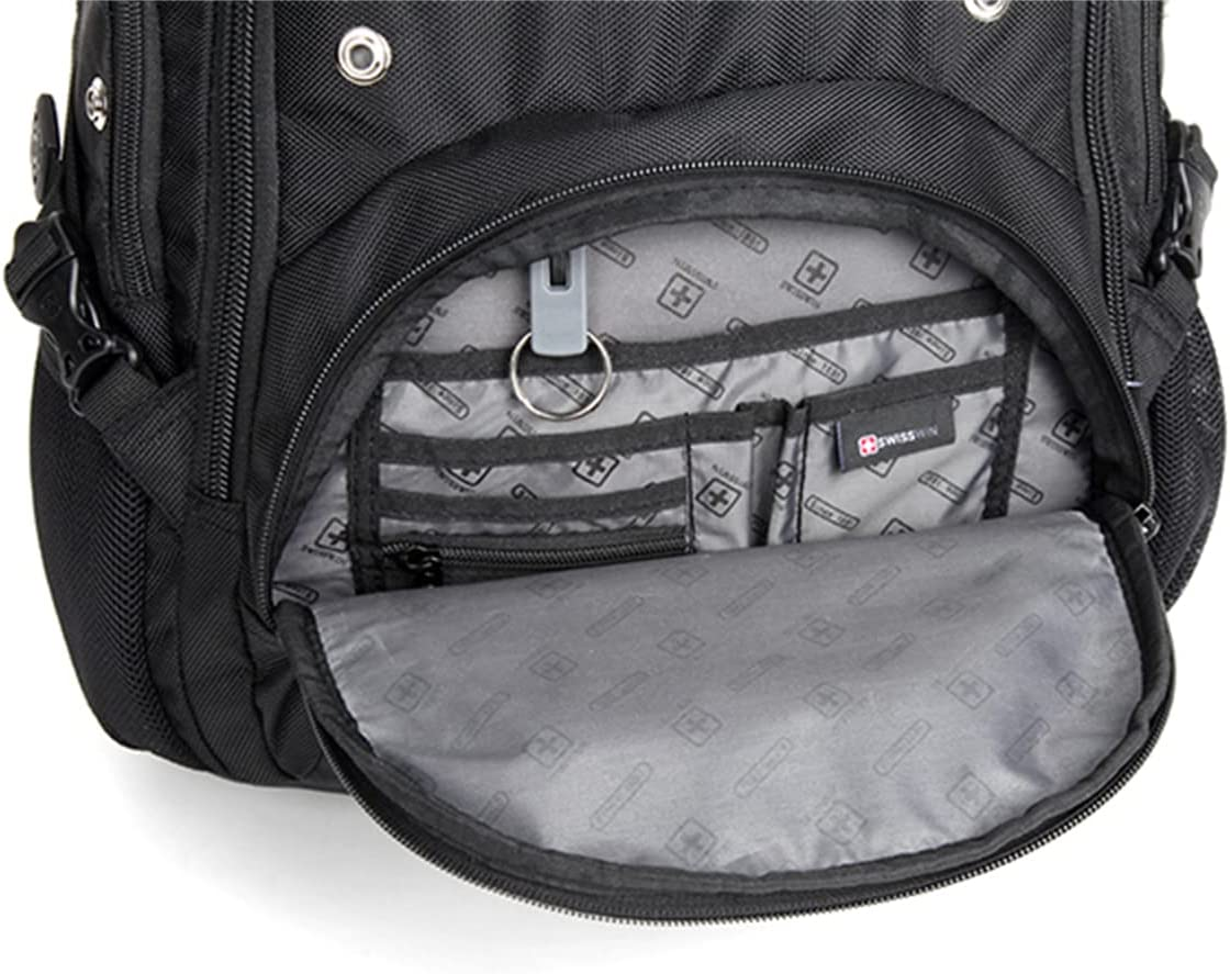 SWISSWIN Swiss Waterproof Business Backpack Travel Backpack College School Backpack Casual Daypack Daily Shoulder Bag SW9903 Black 16 Inch Laptop Notebook Backpack for Men Womens Boys Girls &hellip; image number 2