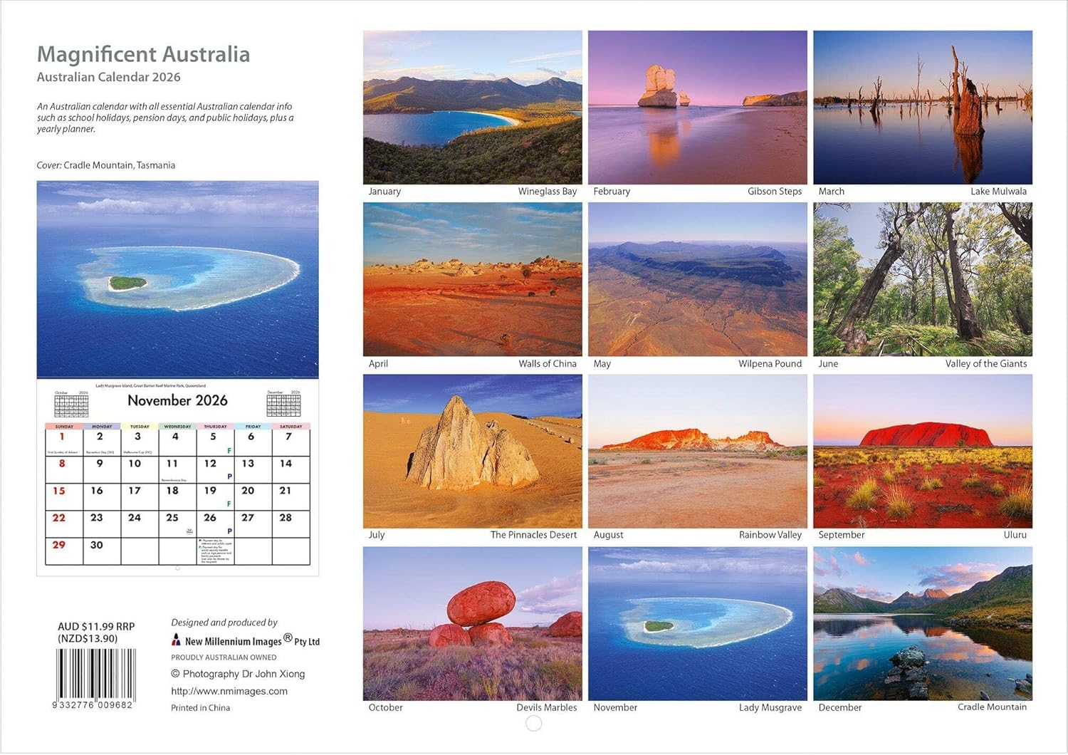 2026 Magnificent Australia Wall Calendar image number 1
