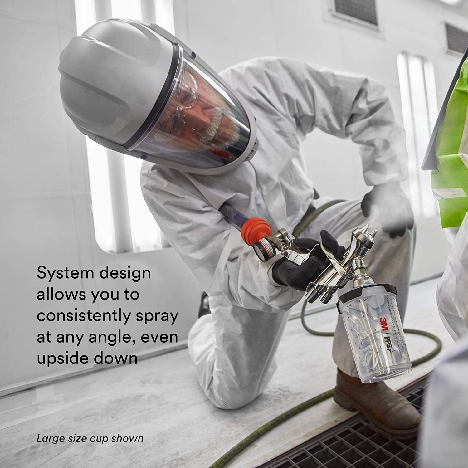 3M PPS 2.0 Spray Gun Cup, Lids and Liners Kit, 26114, Mini, 6 Ounces, 200-Micron Filter, Use for Cars, Furniture, House and More, 1 Paint Cup, 50 Disposable Lids and Liners, 32 Sealing Plugs, White