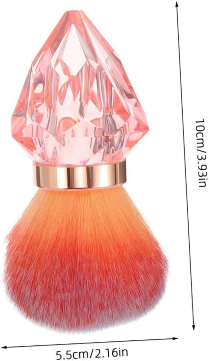 2Pcs Portable Nail Powder Brush Diamond Shape Makeup and Nail Cleaning Tool for Manicure and Pedicure Stylish Design for Women image number 1