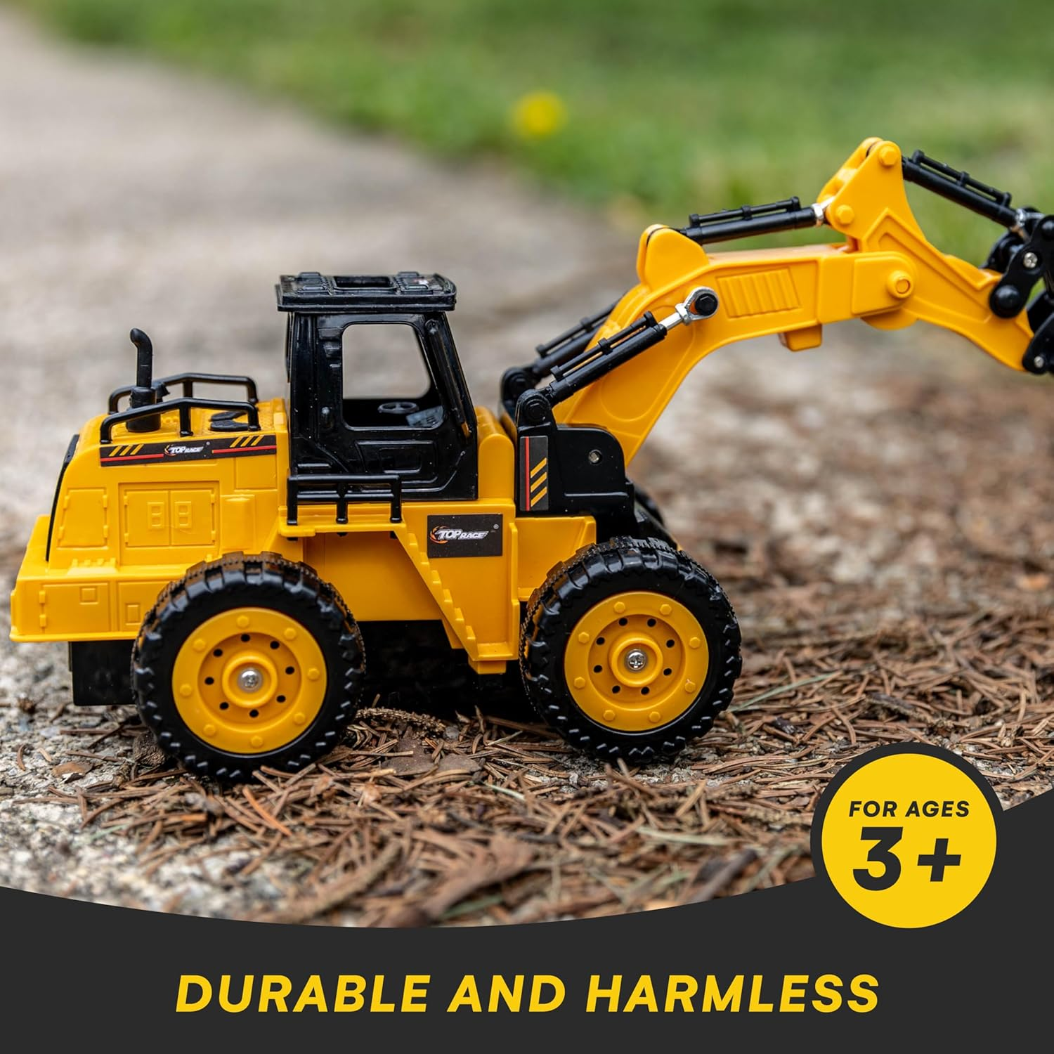 Top Race 5 Channel Fully Functional Remote Control Construction Truck Kids Size Designed for Small Hands Excavator image number 4