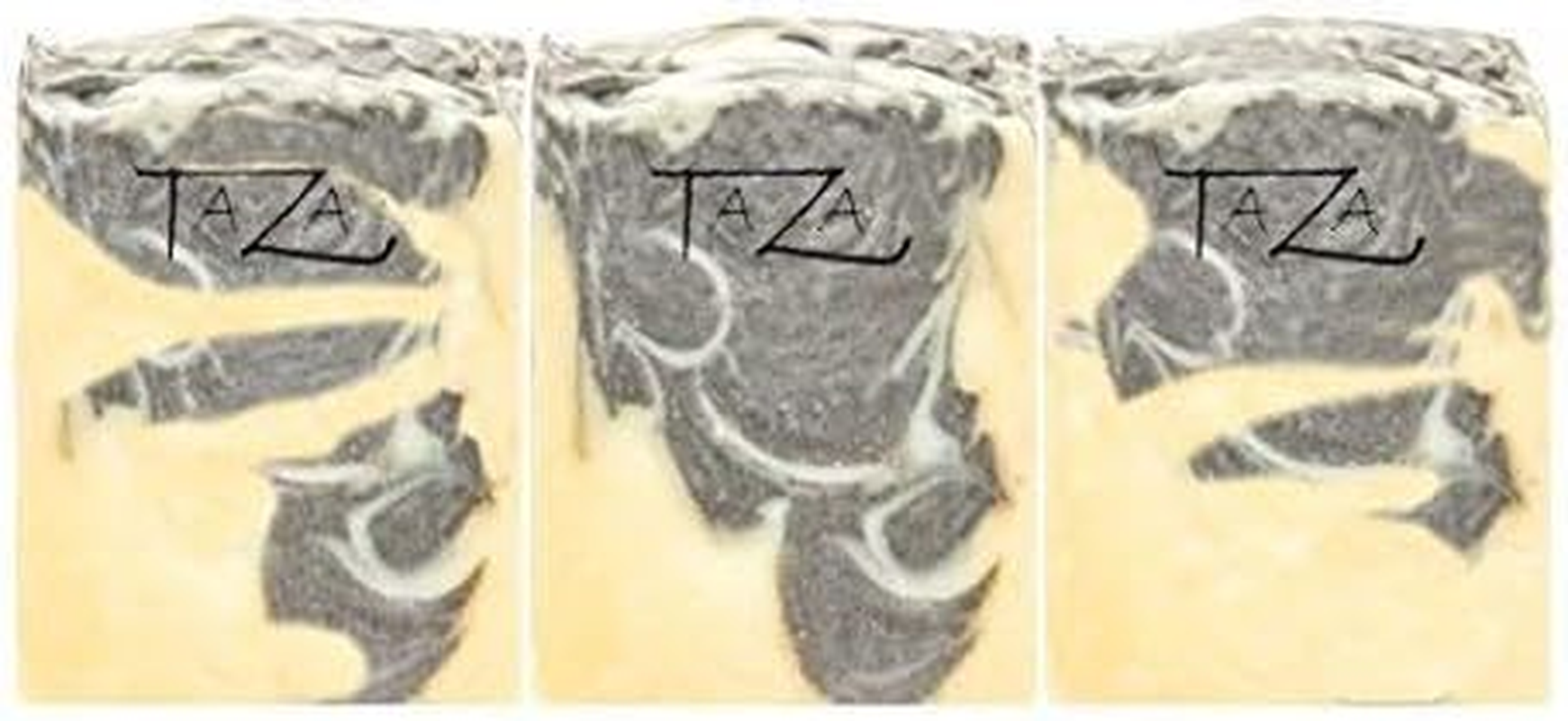 Premium Taza Tea Tree & Charcoal Natural Soap (Pack of 3) Each 5.3 Oz (150 G) for Powerful Cleansing Contains: Tea Tree Oil, Activated Charcoal & Coconut, Olive & Palm Fruit Oils, Mango Butter