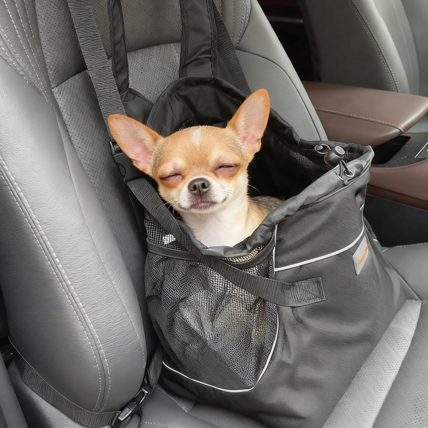 Dog Carrier for Small Dogs (M) &ndash; Front & Back Wear Pet Sling, Soft Hands-Free Travel Bag for 5&ndash;7 Lb like Chihuahua, Yorkie, Pomeranian, Maltese, Mini Poodle Chest Girth &le;15.7&rdquo;,Black image number 2