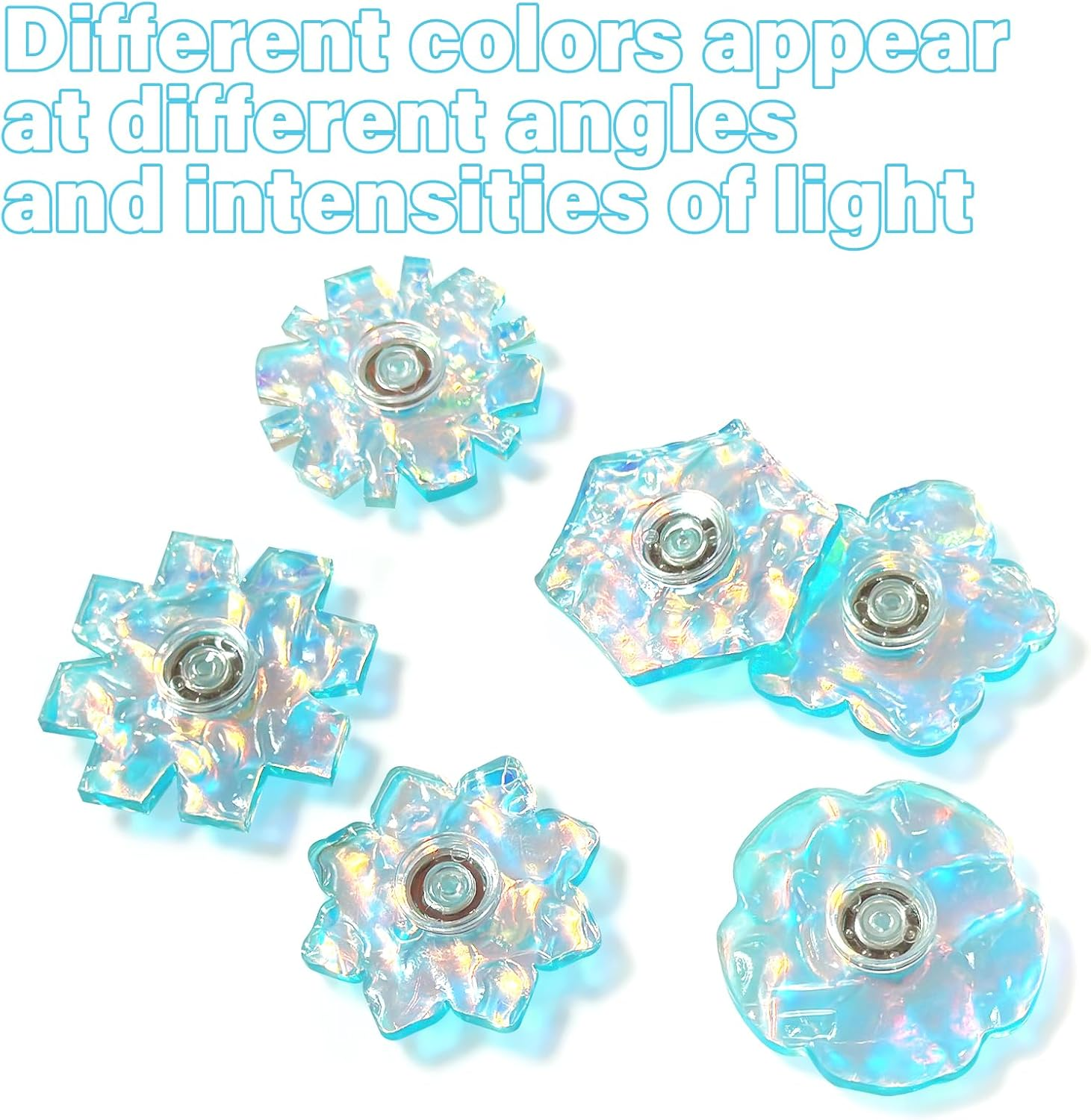 Plastic Fidget Spinners, 10 PCS Mini Fidget Toys for Party Gift, Classroom Reward, Goodie Bag Stuffers (Assorted Styles) image number 1