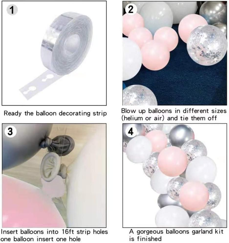 Blue Yellow White Balloon Garland Kit, 90 Pack Blue Yellow White Latex Balloons with 16FT Strip for Baby Shower Anniversary Birthday Wedding Graduation Office Party DIY Decoration image number 3