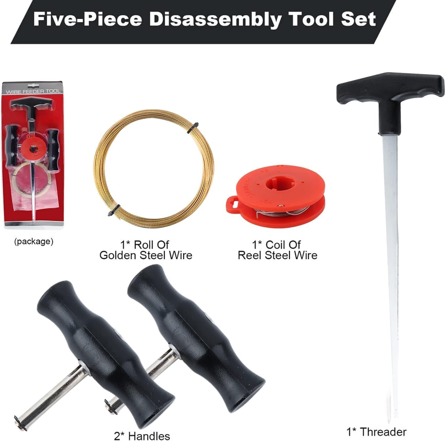 QKTYB Windscreen Chip Repair Kit Windshield Removal Tools Kit Windscreen Window Glass Cutting Wire W/Handles for Car Tool Kit 5&times;Universal Windshield Tool Kit Windshield Disassembly Tool image number 6