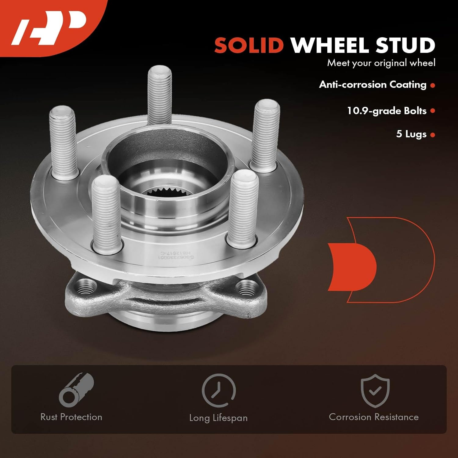 A-Premium 2 X Rear Wheel Bearing and Hub Assembly with 5-Lug Compatible with Ford Mustang 2015-2023, GT 2017-2018 image number 1