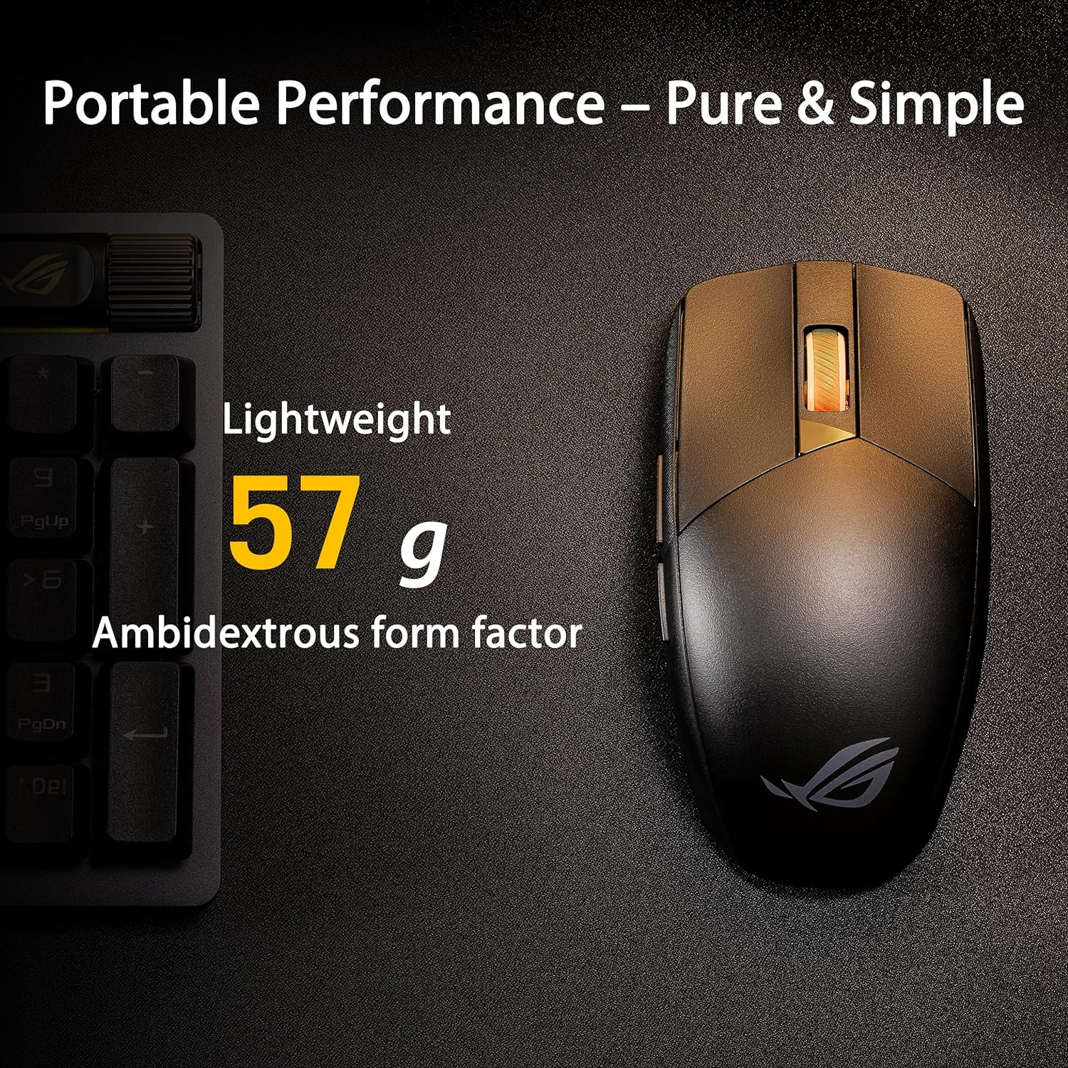 ASUS ROG Strix Impact III Wireless Gaming Mouse, 57 G Lightweight, 36K DPI Sensor, Bluetooth & 2.4Ghz RF, ROG Speednova, up to 618Hrs Battery Life, Replaceable Switches, ROG Omni Receiver image number 5