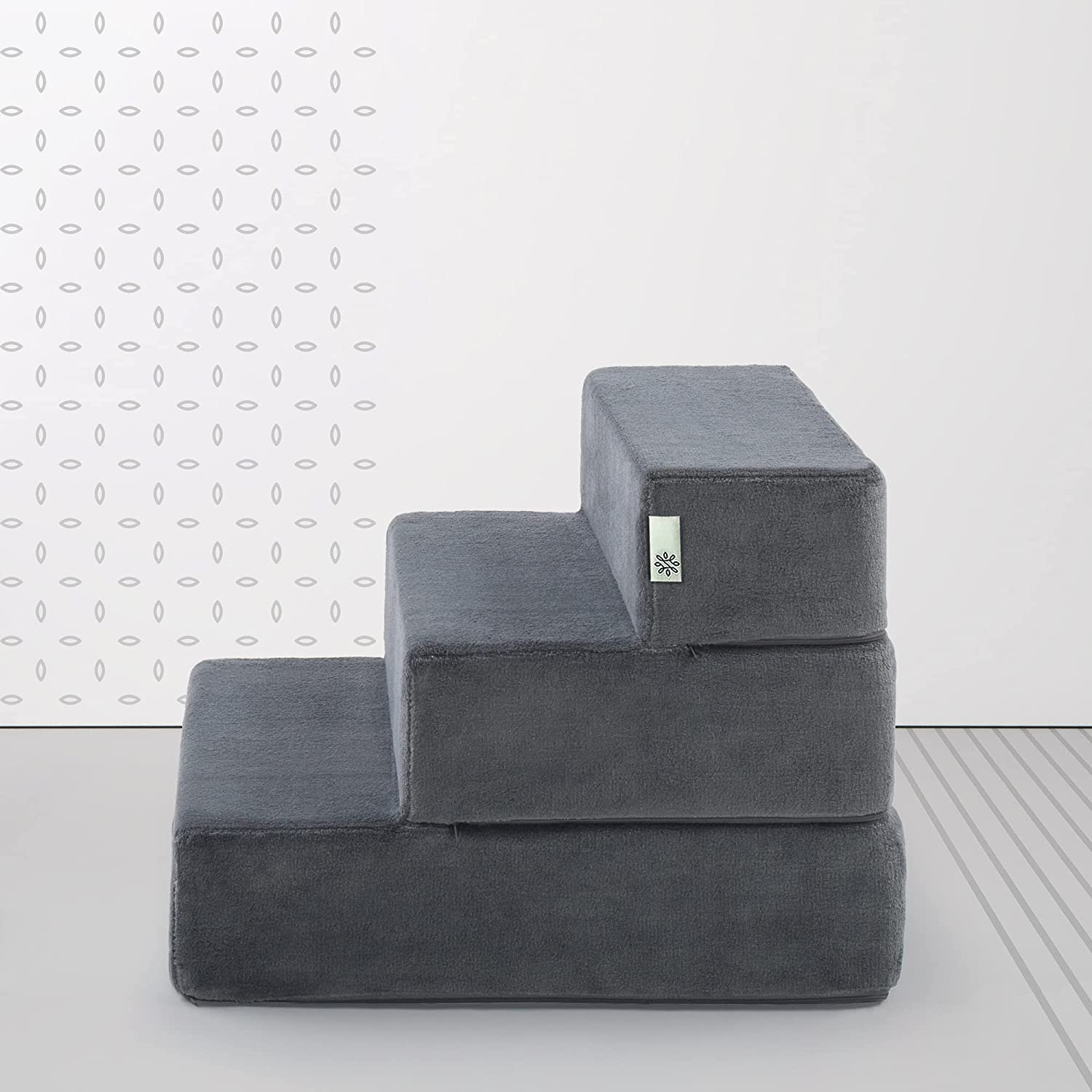 Zinus Easy Pet Stairs/Pet Ramp/Pet Ladder, Small, Charcoal