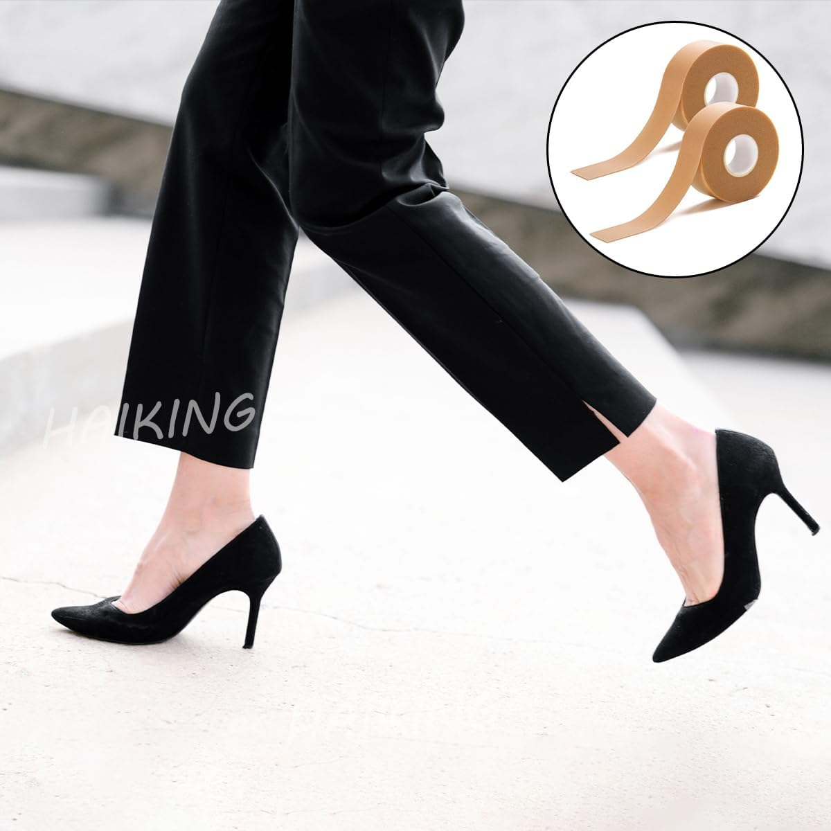 Moleskin Roll, 2 Rolls Foam Foot Care Self-Adhesive Tape for Prevention, Healing (Skin Colour) image number 1