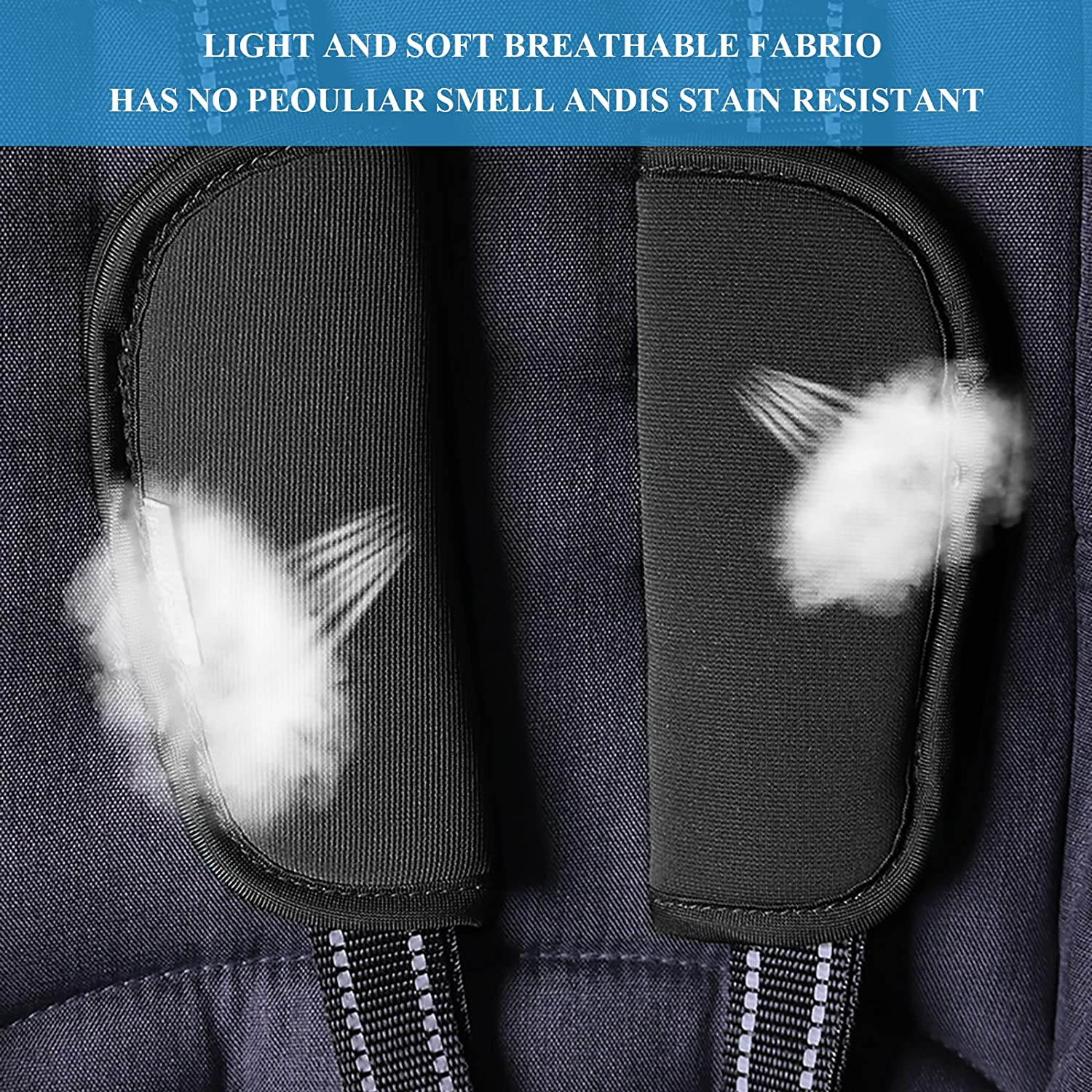 2 Pieces Baby Stroller Car Seat Strap Covers Universal, Seat Belt Pads for Kids, Car Seatbelt Strap Covers, Pushchair Strap Covers, Soft Seat Belt Cushion for Newborns Infants and Kids, Black