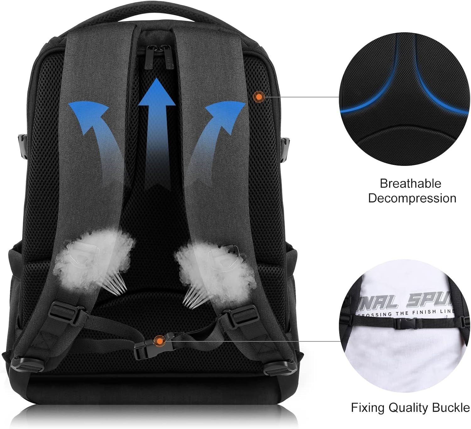 Camera Backpack ，PULUZ Waterproof Scratch-Proof Camera Bag with Rain Cover for Laptop/Digital Camera/Dslr SLR Cameras Lenses Photography Accessories image number 1