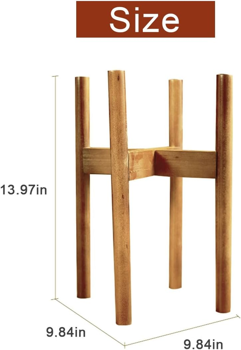 Adjustable Plant Stand,Bamboo Mid Century Modern Plant Stand,Plant Stands Indoor,Planter Pots for Plants and Flowers,Plant Holder Rack for Living Room image number 2