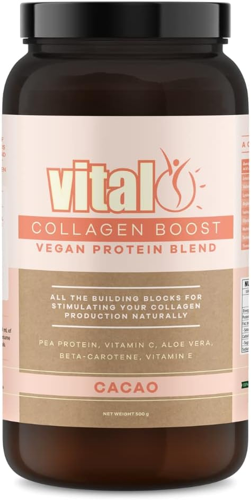 Vital Collagen Boost Vegan Protein Blend Cacao 500GM