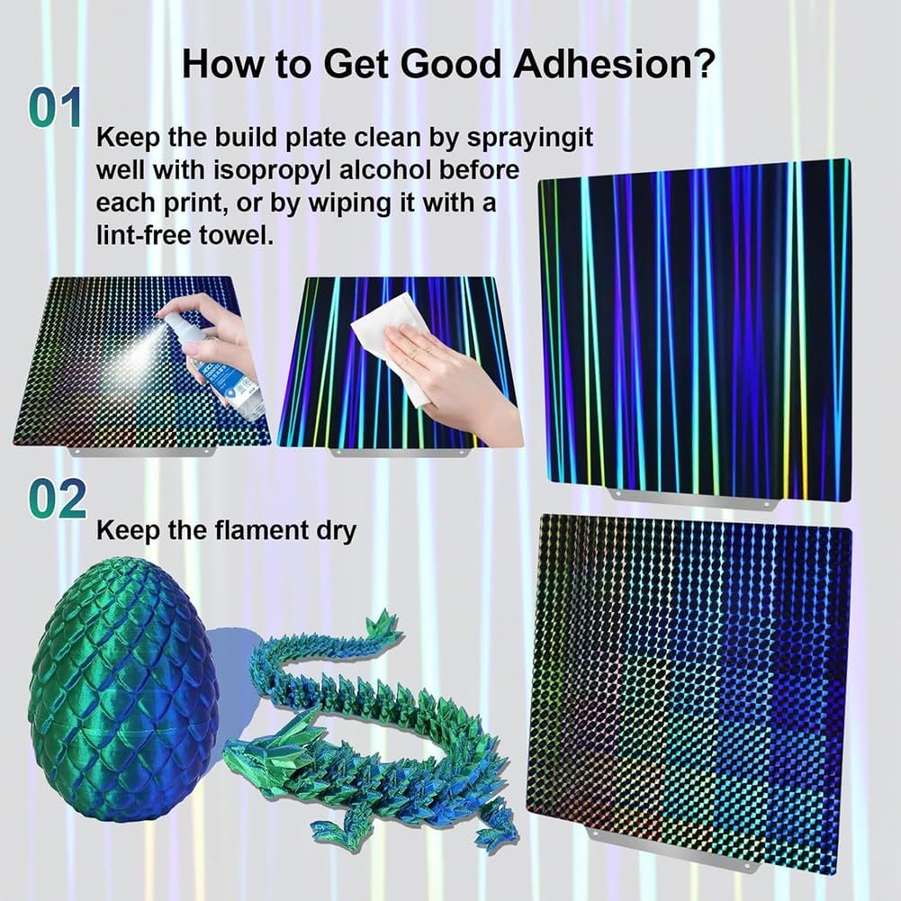 Textured H1H Build Plate 235X235Mm No Magnetic Plate, H1H Spring Steel Sheet for 3/ for 2/3/3 Pro/4/4 Pro image number 1